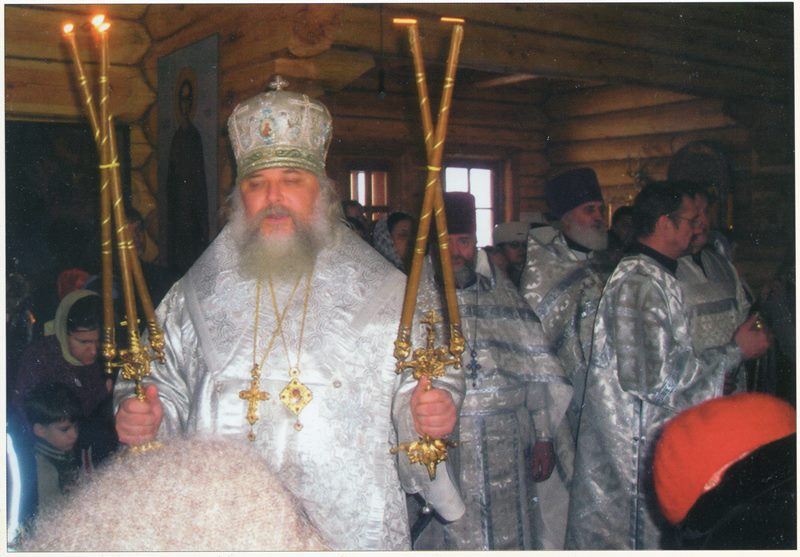 Освящение деревянного храма